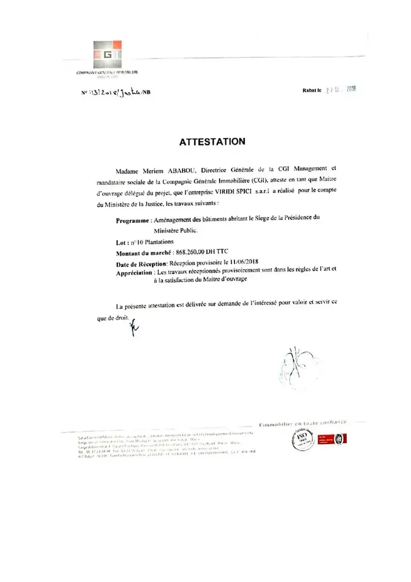 Attestation 1